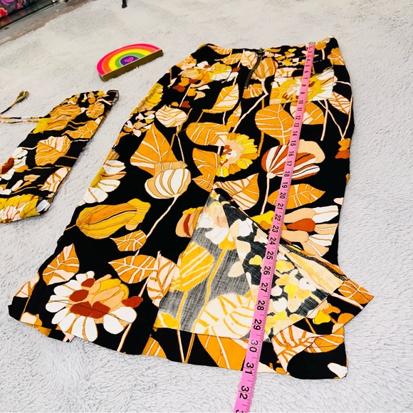 Free People Bali orange sunshine crop top skirt set - Picture 11 of 16